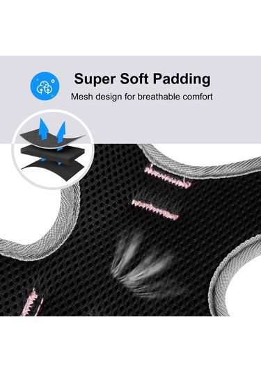 Funadd Traction Rope Reflective Breatheable Nylon Pet Vest Dog Harness, Size: M Pembe