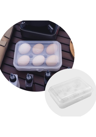 Suntek Sızdırmaz Yumurta Saklama Kutusu 6-ızgara-7,9x5,8x6-inç Beyaz