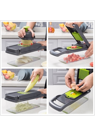 Dinosaurs Gıda Kıyıcı Sebze Meyve Peyniri Soğan Kıyıcı Dilimleyici Dicer Domates Kesici Taze 12 In 1 Vegggıe Kıyıcı Mutfak Gadget Setleri Manuel Dilimleyiciler Altın