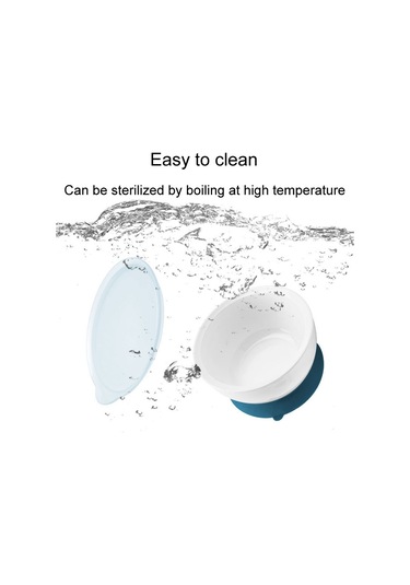 Sones Bebek Tamamlayıcı Gıda Kabı Kapaklı Bebek Beslenme Sofra Takımı Vakumlu Kase Kırmızı