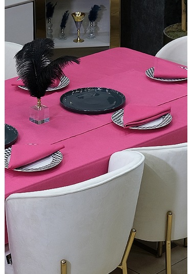 Dream Kumaş Peçete Modelleri Leke Tutmaz Kumaş Peçete Çeyiz Seti 6lı Paket Fuşya
