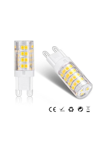 G9 Led Ampul, Sıcak Beyaz 3000k G9, 40w Halojen Ampule Eşdeğer, Kısılamaz, 10'lu Paket Hsby