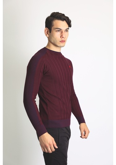 Raınsnow Erkek Triko Kazak Bordo (504887889) Bordo