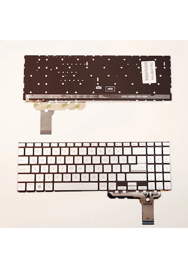 Asus K3605 Notebook Klavye Gümüş Gri Işıklı