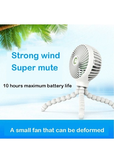 Cbtx Ahtapot Deforme Karikatür Katlanır Usb Şarj Edilebilir Mini El Fanı Pembe