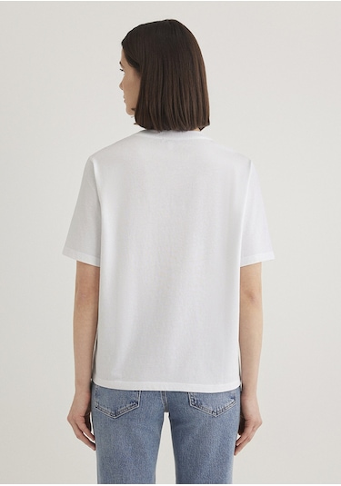 Mavi - Mavi Logo Baskılı Beyaz Tişört 1611594-620 Beyaz