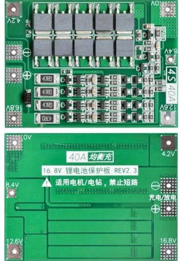Li-ıon Bms 4s 40a 18650 Pil Balansör Modülü