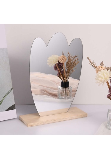 Suntek Düzensiz Estetik Akrilik Makyaj Aynası Çerçevesiz 19 Bej