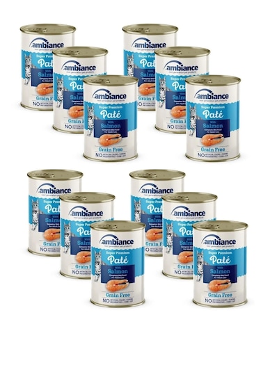 Ambiance Somon Etli Yetişkin Kedi Konserve 12 x 415 G