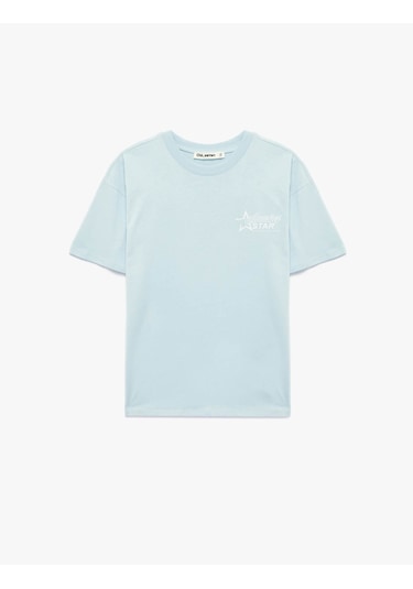 Koton 26yy59000114 Mavi Kadın T-shirt 6sal10080ık Mavi