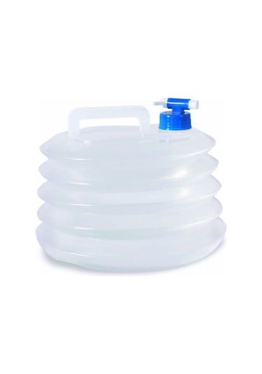 Xiyyadms 15l Taşınabilir Pe Katlanabilir Su Torbası, Kapaklı, Akış Kontrolü, Kamp-piknik-doğa Aktivitesi İçin Güvenilir Ve Yeniden Kullanılabilir Şeffaf