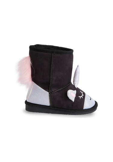 Denokids Siyah Unicorn Kız Çocuk Bot Siyah