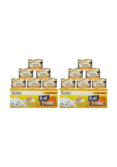 Purina Gourmet Gold Hindi Etli Kıyılmış Yetişkin Kedi Maması 12 Al 10 Öde 85 G