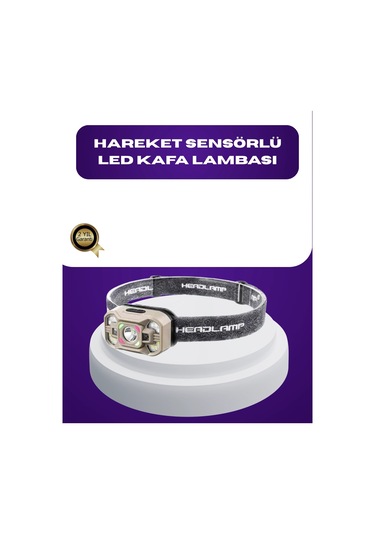 Wave Sensörlü Led Kafa Lambası Şarjlı Ayarlanabilir Işık Renkli