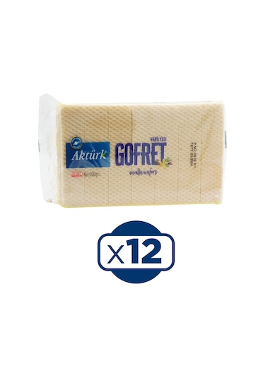 Aktürk Vanilyalı Gofret 12 x 200 G
