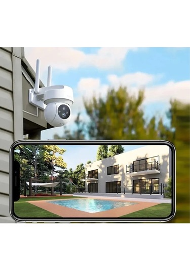 Cata Ct-4051 Gece Görüşlü Akıllı Dış Mekan 360 Dönebilen Güvenlik Ip Kamera Full Hd 1080p Tuya Smart Life+ Destekli