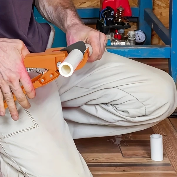 Gateesat Turuncu Pvc Boru Kesici - Pex Ve Plastik Borular İçin Pratik Ayarlanabilir Mekanizma Turuncu