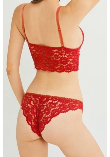 Nipora Kadın Hafif Destekli İpli Dantel Sütyen Bralet Takımı 313