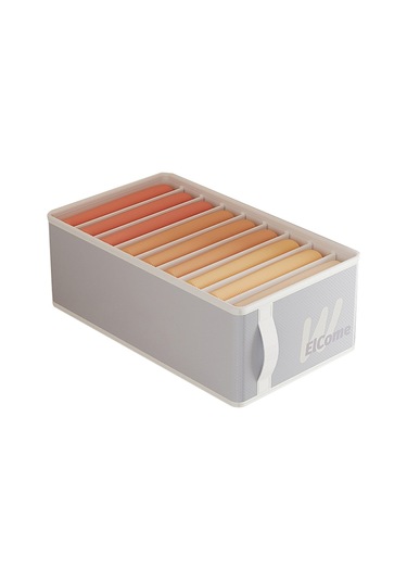 Cbtx Büyük 9 Bölmeli Pe+pp Gardırop Elbise Düzenleyici Neme Dayanıklı Pantolon Saklama Kutusu - Gri