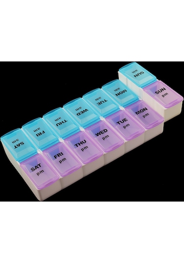 Suntek Magideal 14 Yuvaları 7 Gün Hap Saklama Kutusu Haftalık Tıp