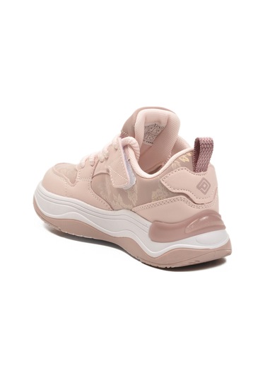 Pudra Bağcıklı Hafif Esnek Kız Çocuk Spor Ayakkabı 1990 F Pudra