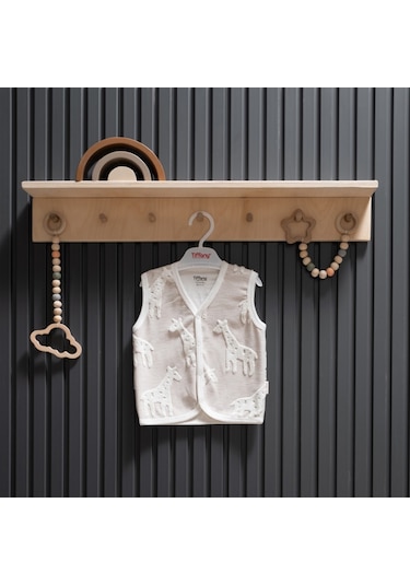 Tiffany Baby Puffy Graffe Theme Yelek 37005 Ekru