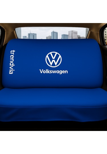Volkswagen Uyumlu Ön Arka Koltuk Kılıfı Penye Servis Tipi Oto Koltuk Koruma Seti Mavi