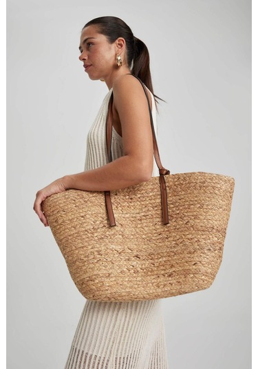 DeFacto Kadın Hasır Omuz Çantası Z4390AZNSBG33 Bej DeFacto Kadın Hasır Omuz Çantası Z4390AZNSBG33 Bej