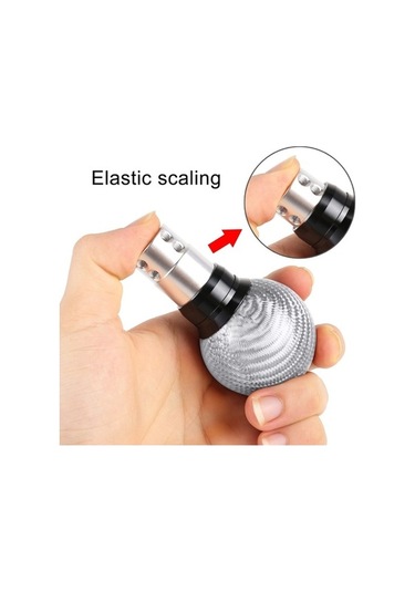 Wondernest Universal Araç Preslenebilir Teleskopik Karbon Fiber Dişli Vites Topuzu, 9,5 Cm Gümüş Gümüş