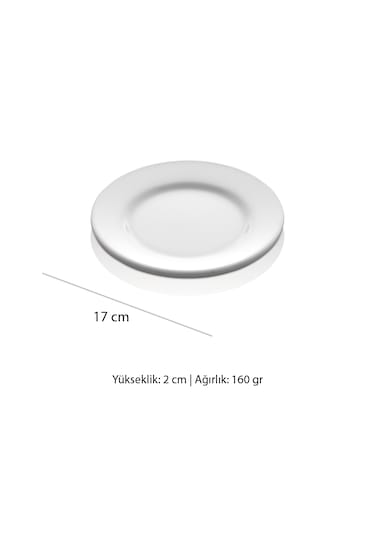 Alezy 597 Göreme Melamin Termostar Grm Servis Tabak 17 Cm Beyaz