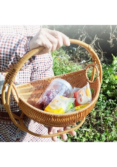 Pazly Suntek Pp Malzeme Sağlam Atıştırmalık Ekmek Ve Meyve Sepeti Açık Kahverengi Açık Kahverengi