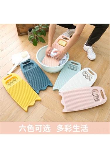 Symbee Ev İçi Kullanıma Uygun Plastik Kayık Tahtası - Hafif Pembe, Kaymaz Tabla, Evde Çamaşır Yıkama Araçları, Dayanıklı Materyal Pembe