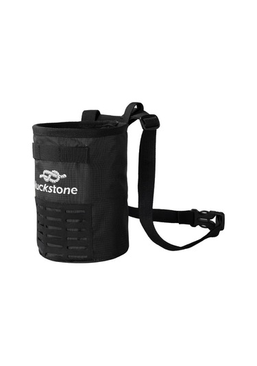 Vkemall Kaya Tırmanma Ve Kamp İçin Anti Kayma Kuru Eller Toz Çantası, Bel Bağlı Poliester Torba + Toz Fırça Siyah