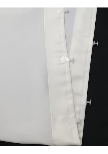 Güneşlik Perde Lüks Saten Krem Beyaz – Modern House