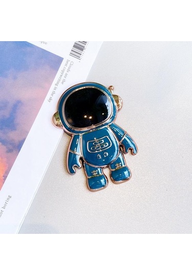 Koyu Yeşil Evrensel Tutucu Sevimli 3d Astronot Kickstand Standı Masası Braketi Cep Telefonu Arka Durumda