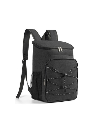 Neevoyu Siyah Oxford Kumaş Çift Askılı Isıtıcı-sojutucu Çanta Büyük Kapasiteli Piknik, Outdoor Ve Bira Taşıma Çantası Siyah