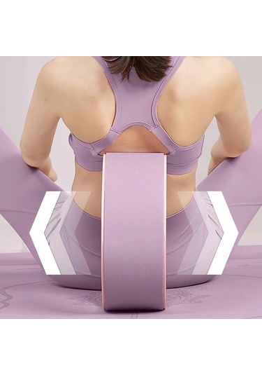 Elmpaly Mor Yoga Tekerleği - Sırt Esnekliğini Artırır, 80 Kg Destek, Menekşe Mor