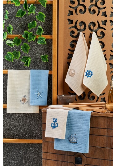 Casnack 6'lı Mutfak Havlusu Seti 40x60 - İndigo