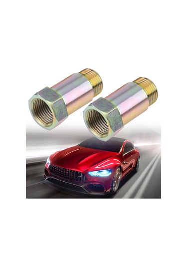 Xiyyadms 45mm Demir Oksijen Sensör Uzatıcı M18 1.5 - Araçlarda Exhaust Mesafesi Arttırıcı, 2 Adet Sarı