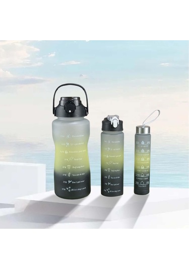 Suntek Magideal 3 Adet Spor Su Şişesi Yeniden Kullanılabilir Stil-d