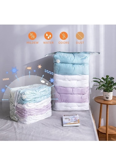 Büyük Boy 80cm X 100cm X 50cm Küp Vakumlu Hurç & Vakumlu Poşet & Yorgan&battaniye&yastık&elbise Şeffaf