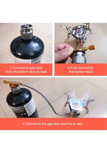 Jeemson Kamp Çalışanı Gaz Tankı Dönüştürücü Uç Adapörü - Alüminyum Ve Bakır, Otomatik Kapatma, Leak-proof, Taşınabilir Çok Renkli