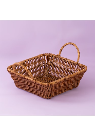 Porsima 303c 3lü Düzenleyici Kare Hasır Sepet Seti Ekmeklik Sepet
