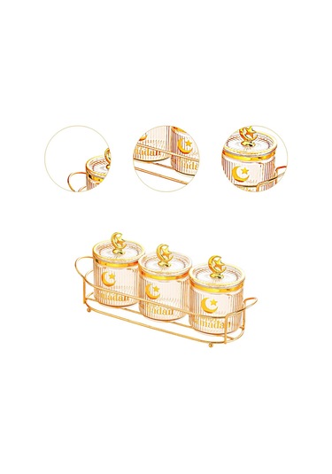 Suntek Şeker Kavanozları Düğün Dekoru Ile Mutfak Tatili Kehribar