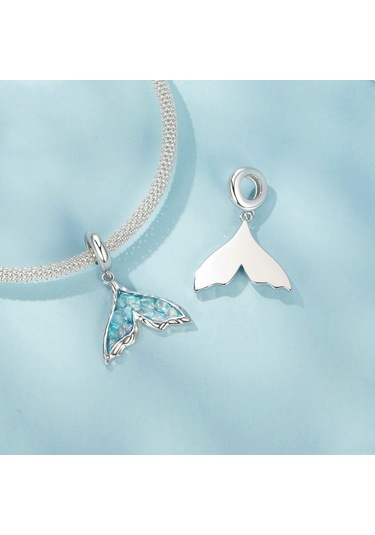 S925 Ayar Gümüş Okyanus Fantazi Balık Kuyruğu Dıy Kolye Boncuk Scc2911 Çok Renkli