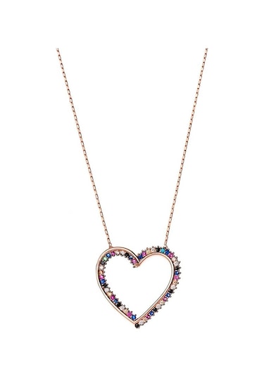 Multicolor Zirkon Taşlı Zarif Tasarım Rose Renk 925 Ayar Gümüş Ka (459601977)