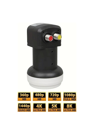 Full Ultra Hd 3d 4k Uyumlu Yağmur Korumalı İkili Twin Çiftli Çanak Uydu Lnb 2li Lnb