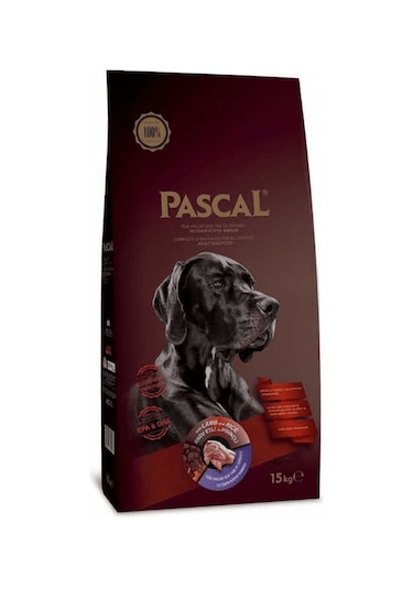 Pascal Kuzu Etli ve Pirinçli Yetişkin Köpek Maması 15 KG