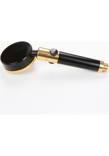 Ulzyvf 360 Dönebilir Su Tasarruflu Yüksek Basınçlı Duş Başlığı - G1/2, Siyah & Altın Siyah Siyah