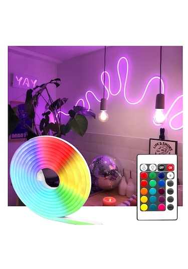 Horoz Rgb Şerit Led Neon Smart Kit Sese Duyarlı 5mt